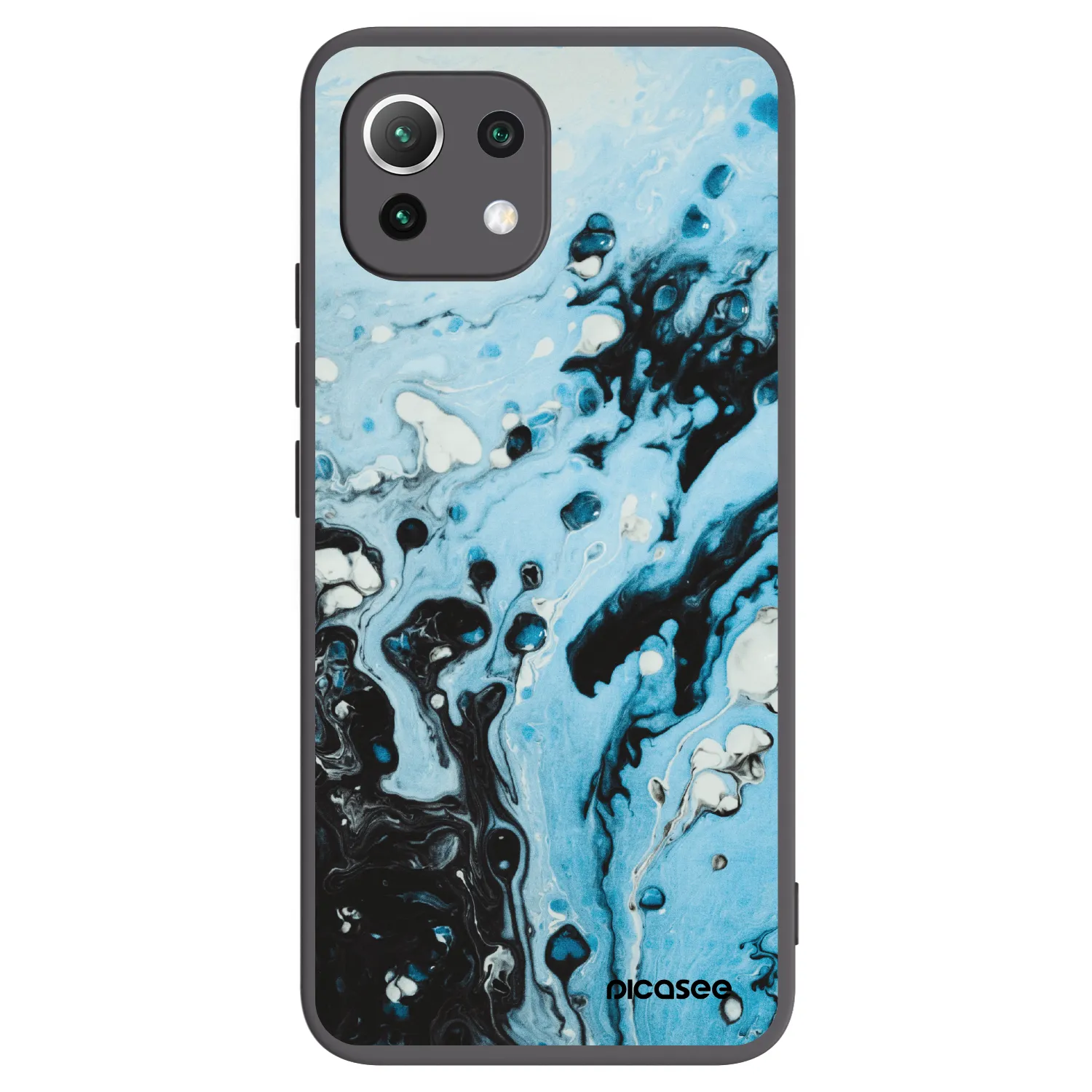 Picasee Xiaomi 11 Lite 5G NE Hülle - Schwarzes Silikon - Organic blue