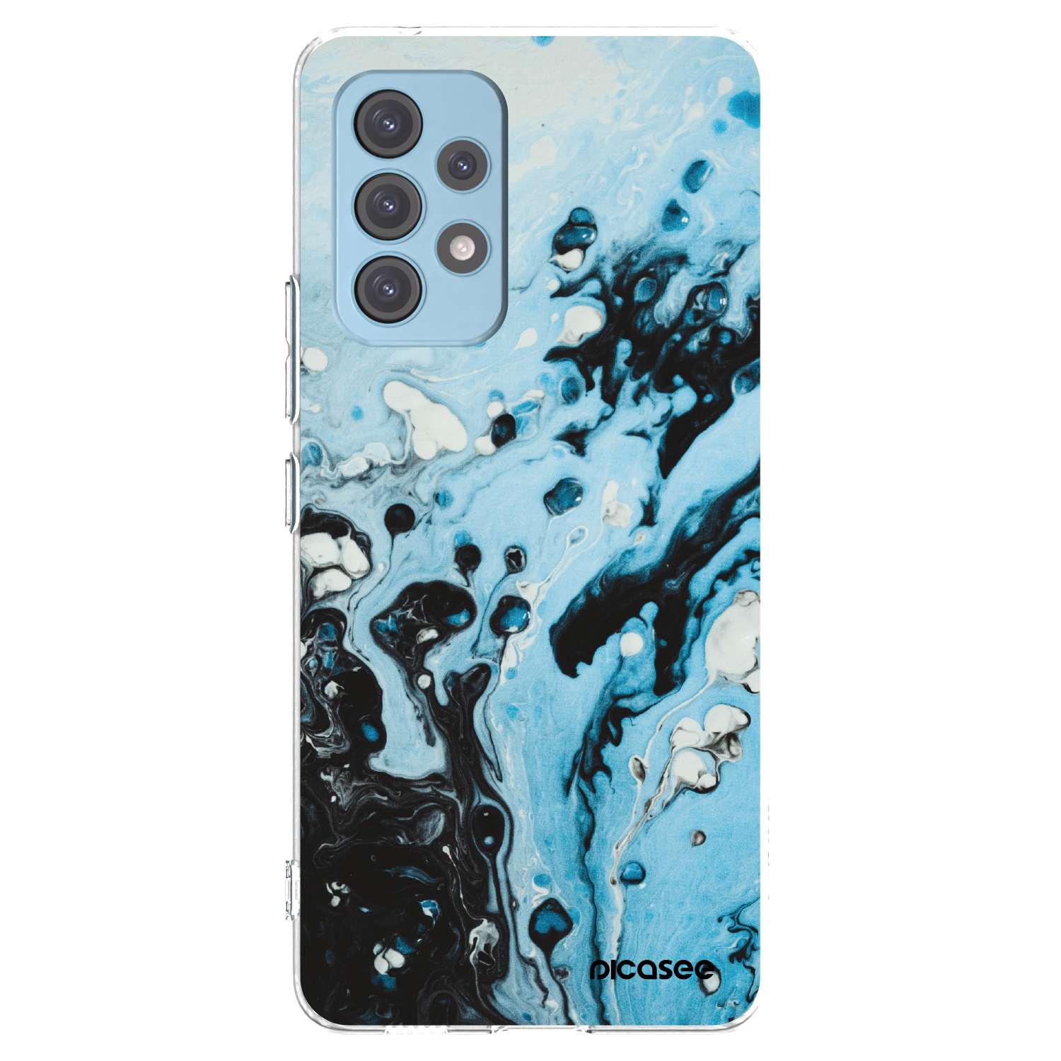 Picasee Samsung Galaxy A53 5G A536 Hülle - Transparentes Silikon - Organic blue