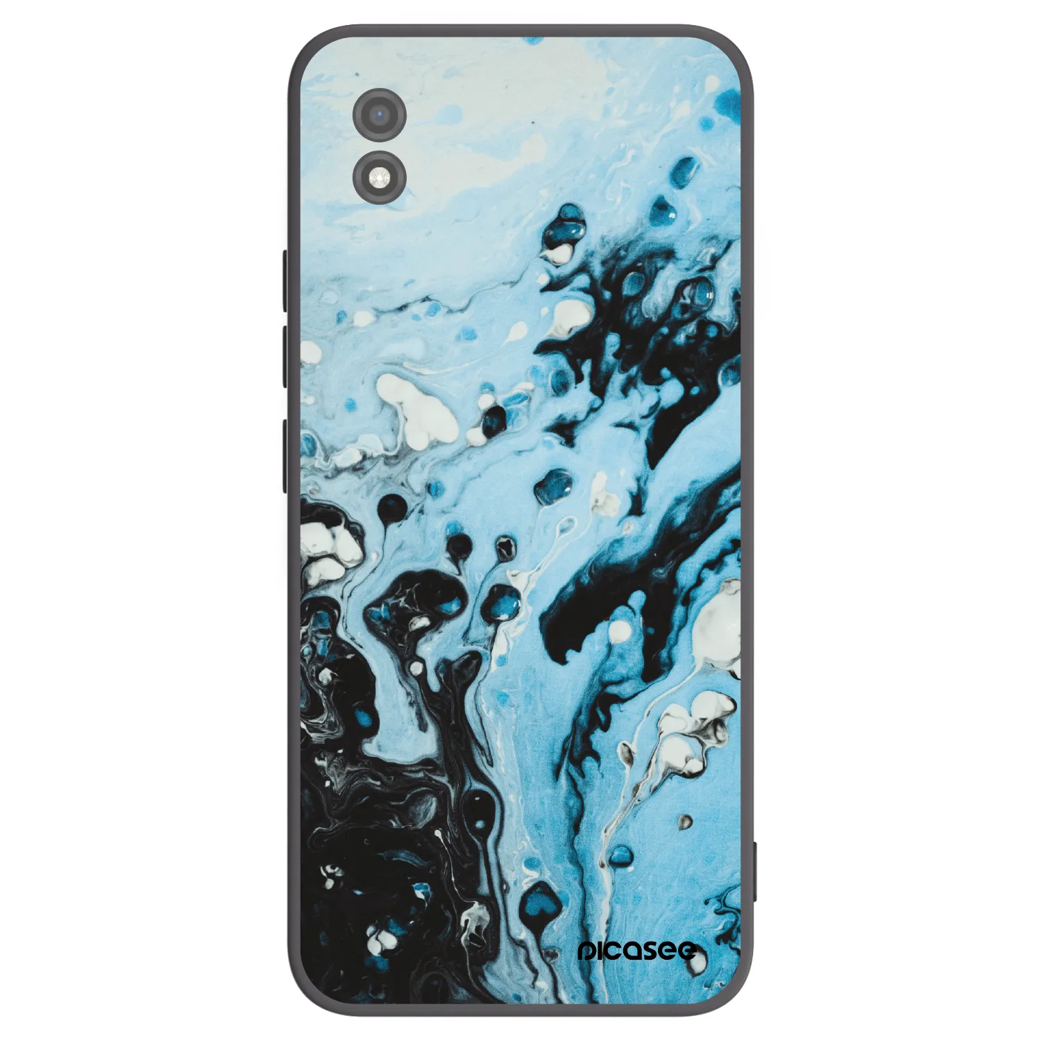 Picasee Realme C11 (2021) Hülle - Schwarzes Silikon - Organic blue