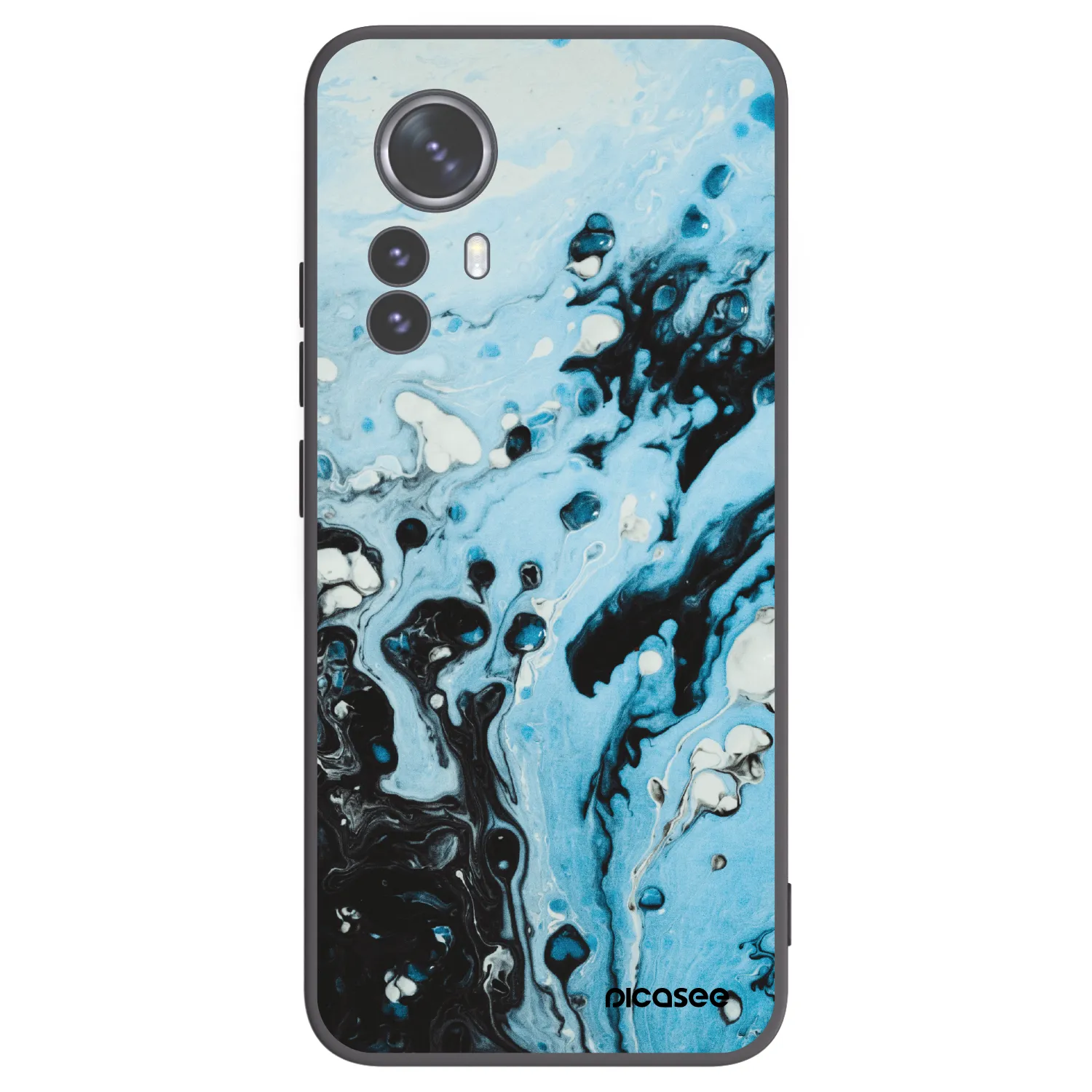 Picasee Xiaomi 12 Pro Hülle - Schwarzes Silikon - Organic blue