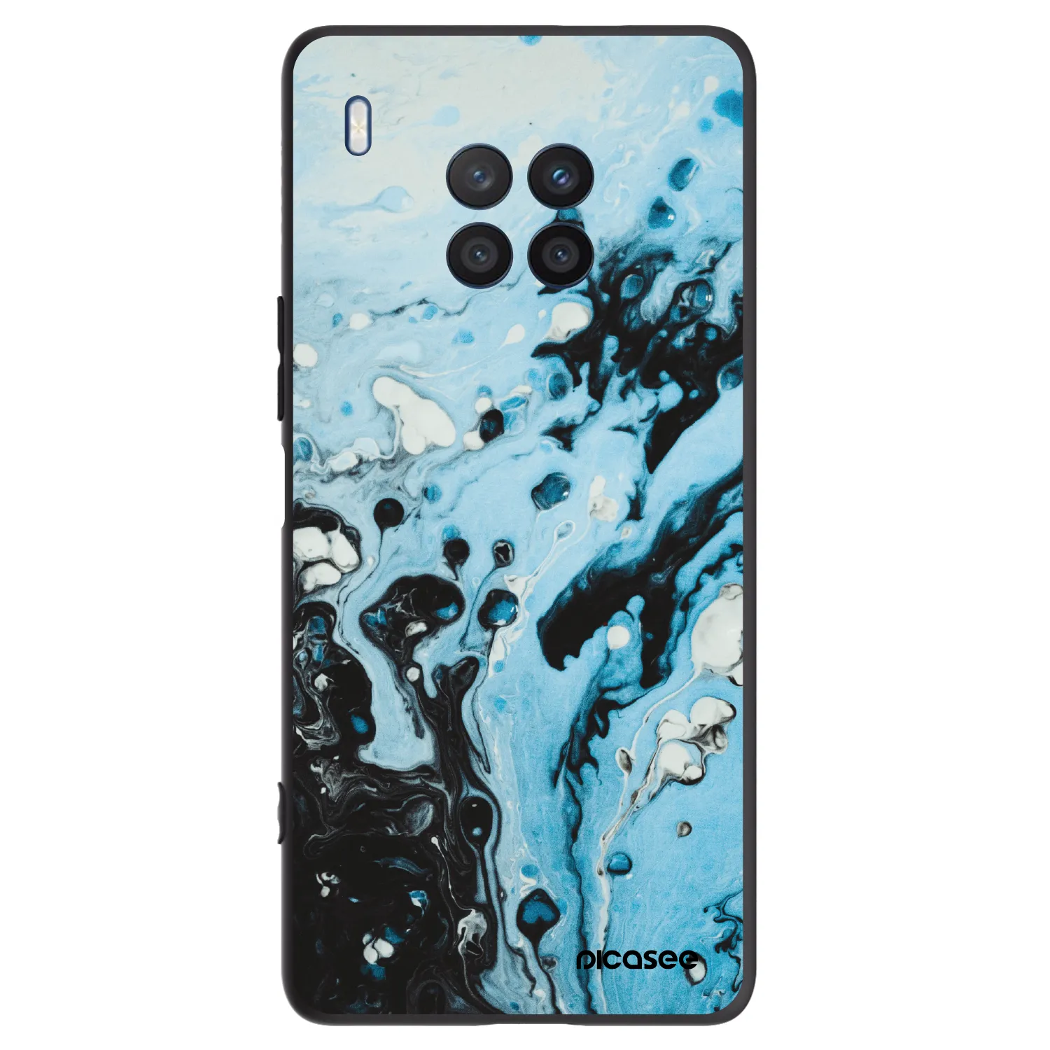 Picasee Honor 50 Lite Hülle - Schwarzes Silikon - Organic blue