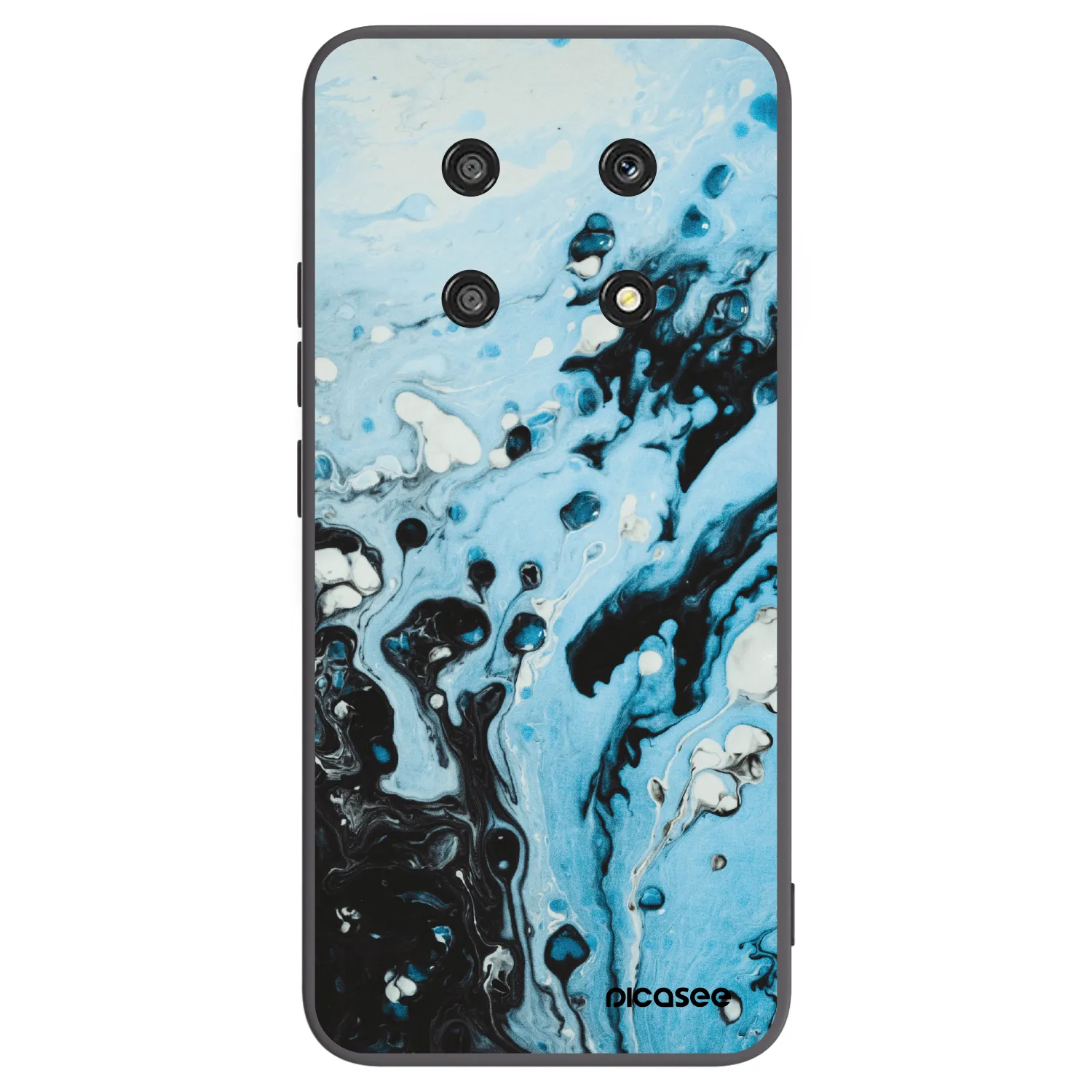 Picasee Honor Magic4 Lite 5G Hülle - Schwarzes Silikon - Organic blue