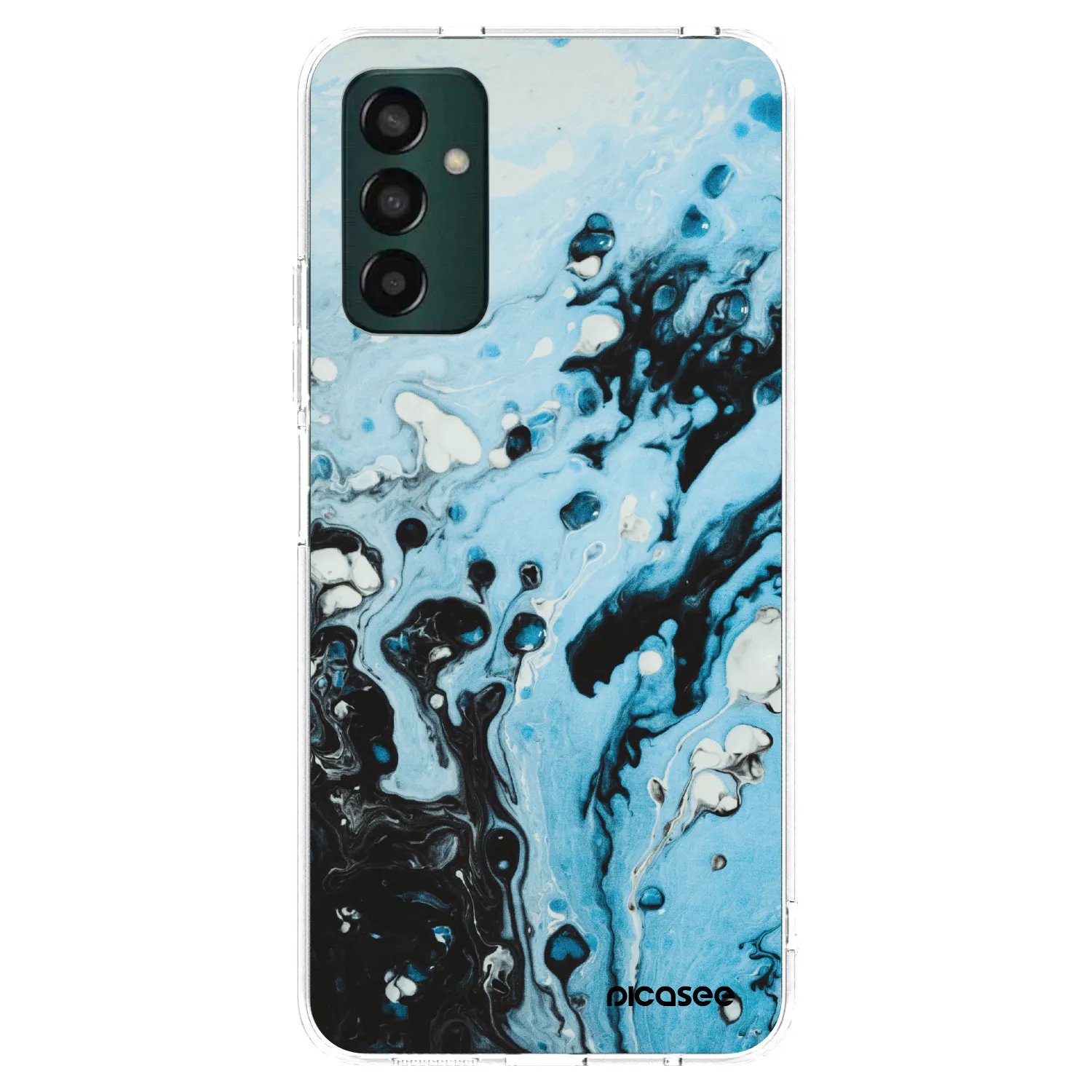 Picasee Samsung Galaxy M13 M135F Hülle - Transparentes Silikon - Organic blue