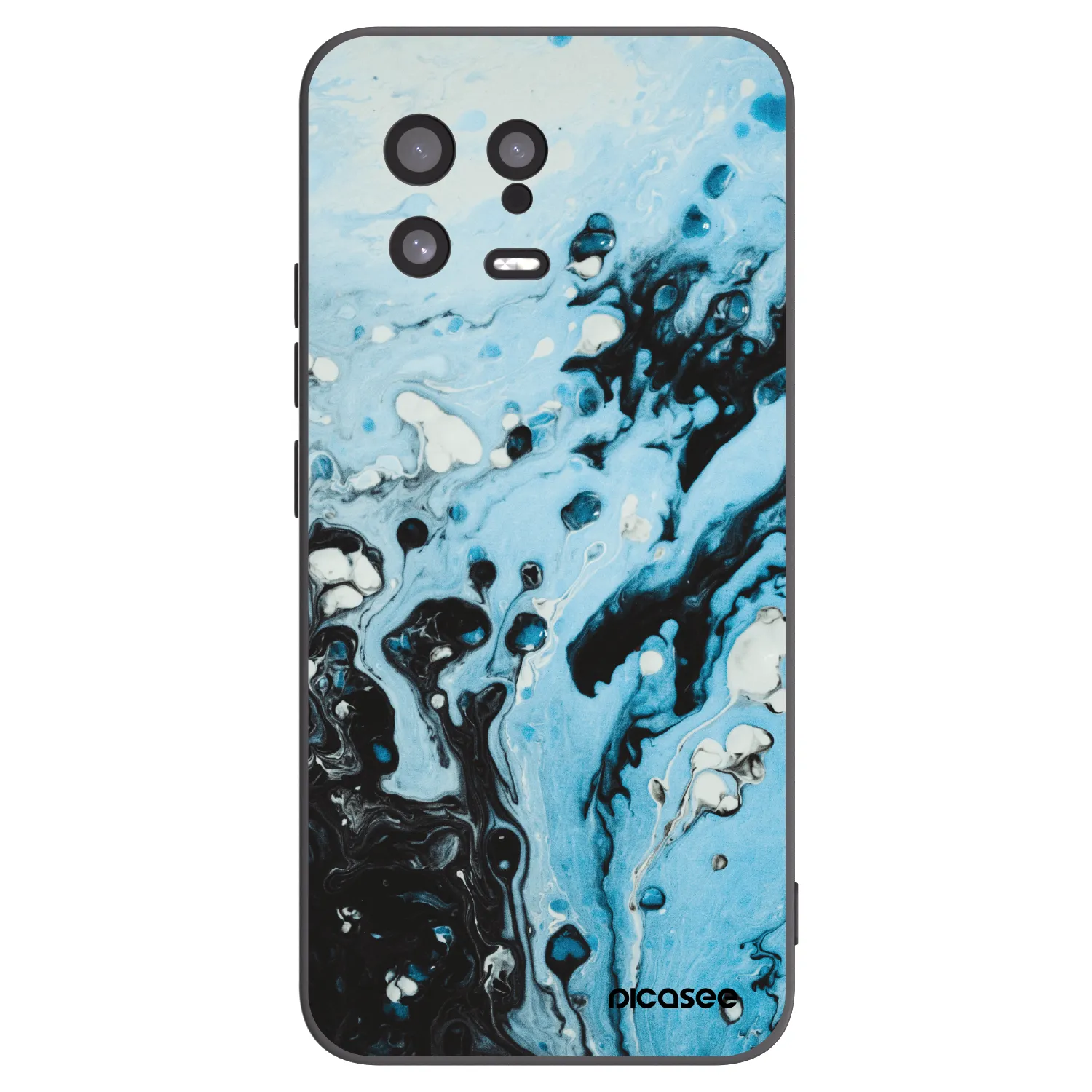 Picasee Xiaomi 13 Hülle - Schwarzes Silikon - Organic blue
