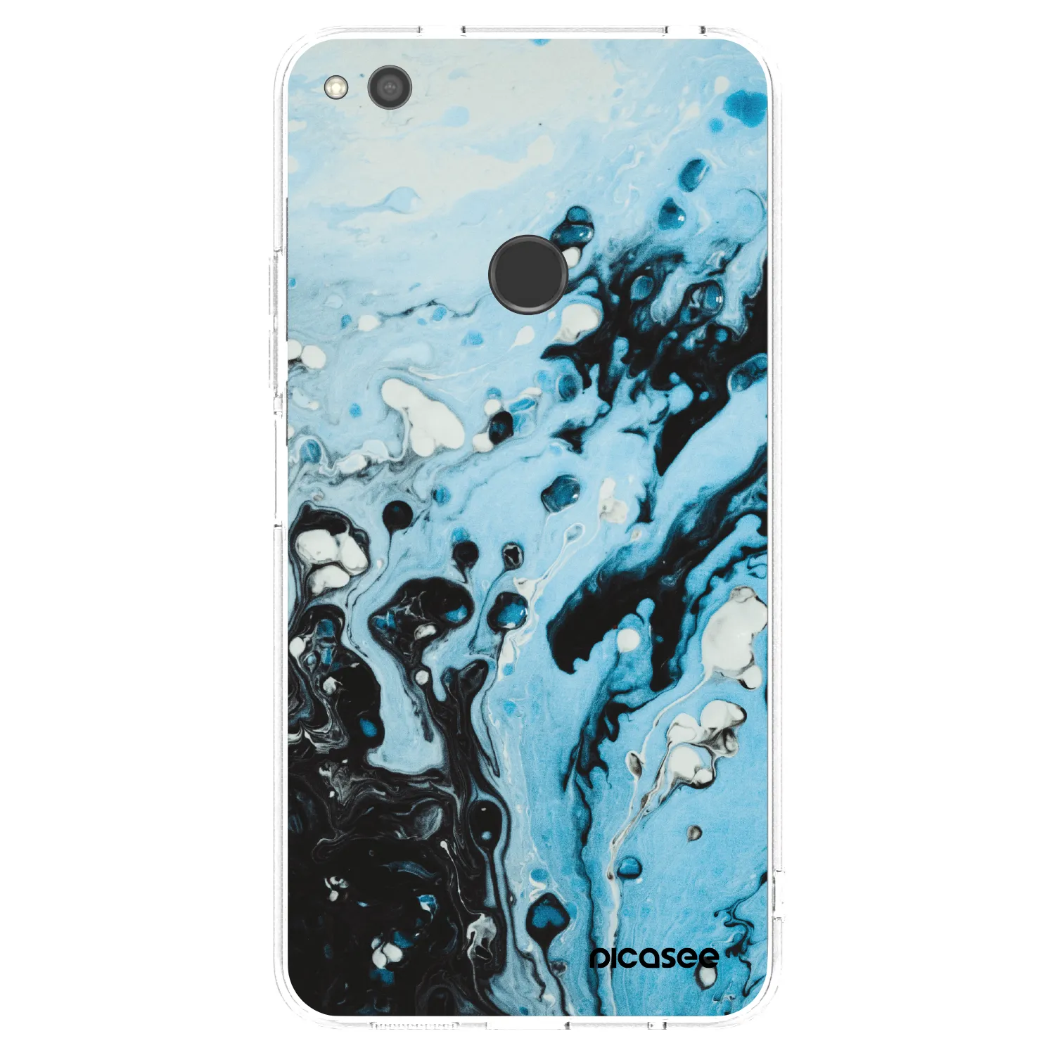 Picasee Huawei P9 Lite 2017 Hülle - Transparentes Silikon - Organic blue