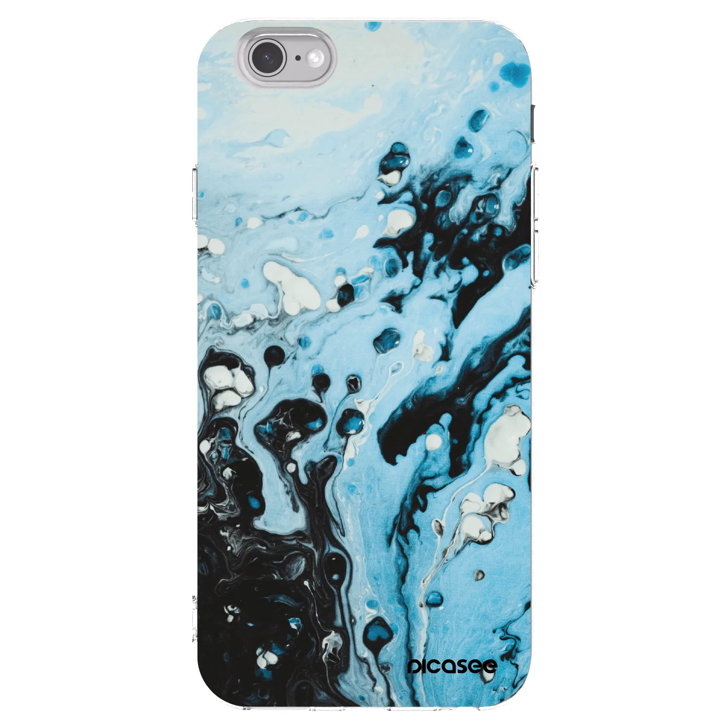 Picasee Apple iPhone 6/6S Hülle - Transparentes Silikon - Organic blue
