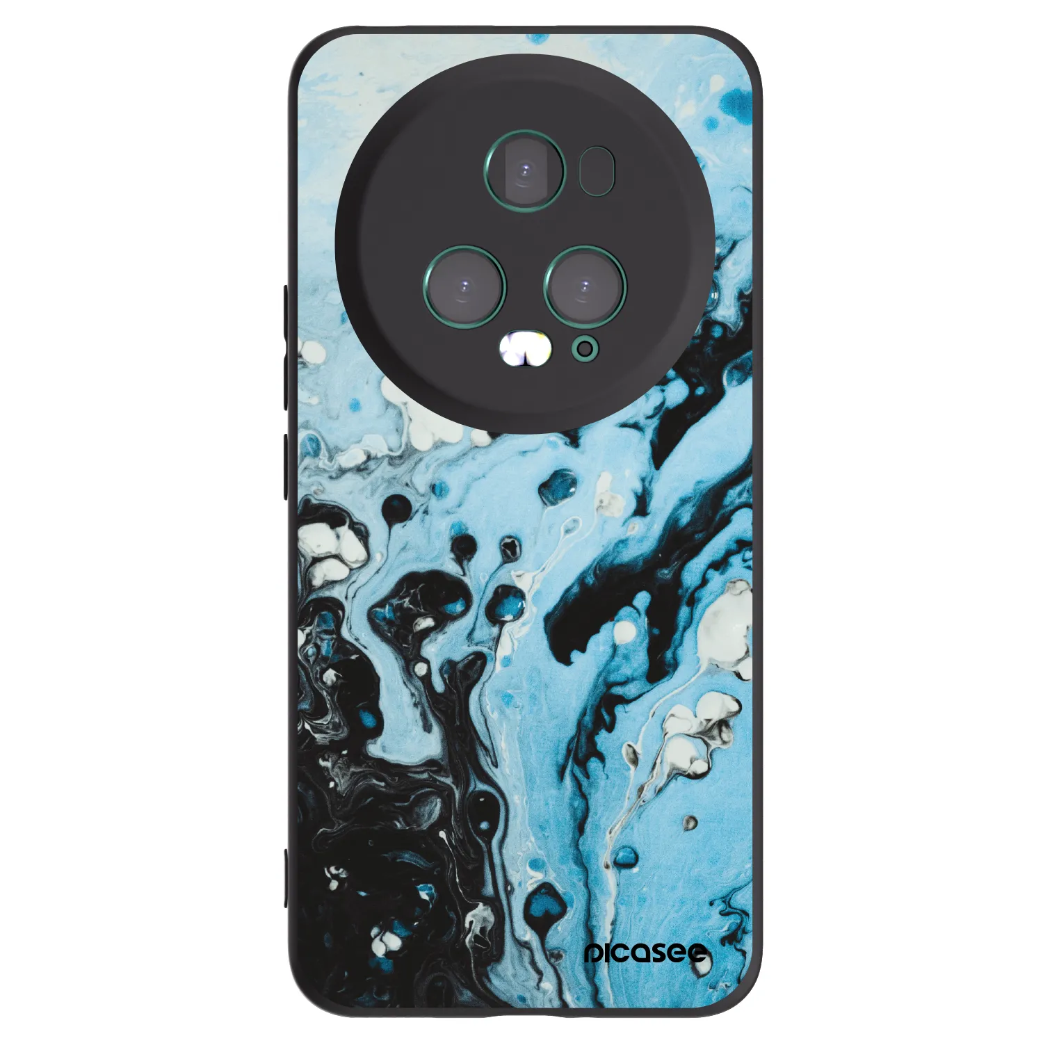 Picasee Honor Magic5 Pro Hülle - Schwarzes Silikon - Organic blue