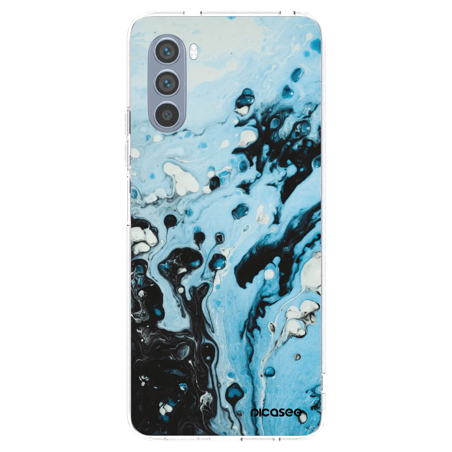 Picasee Motorola Moto G62 Hülle - Transparentes Silikon - Organic blue