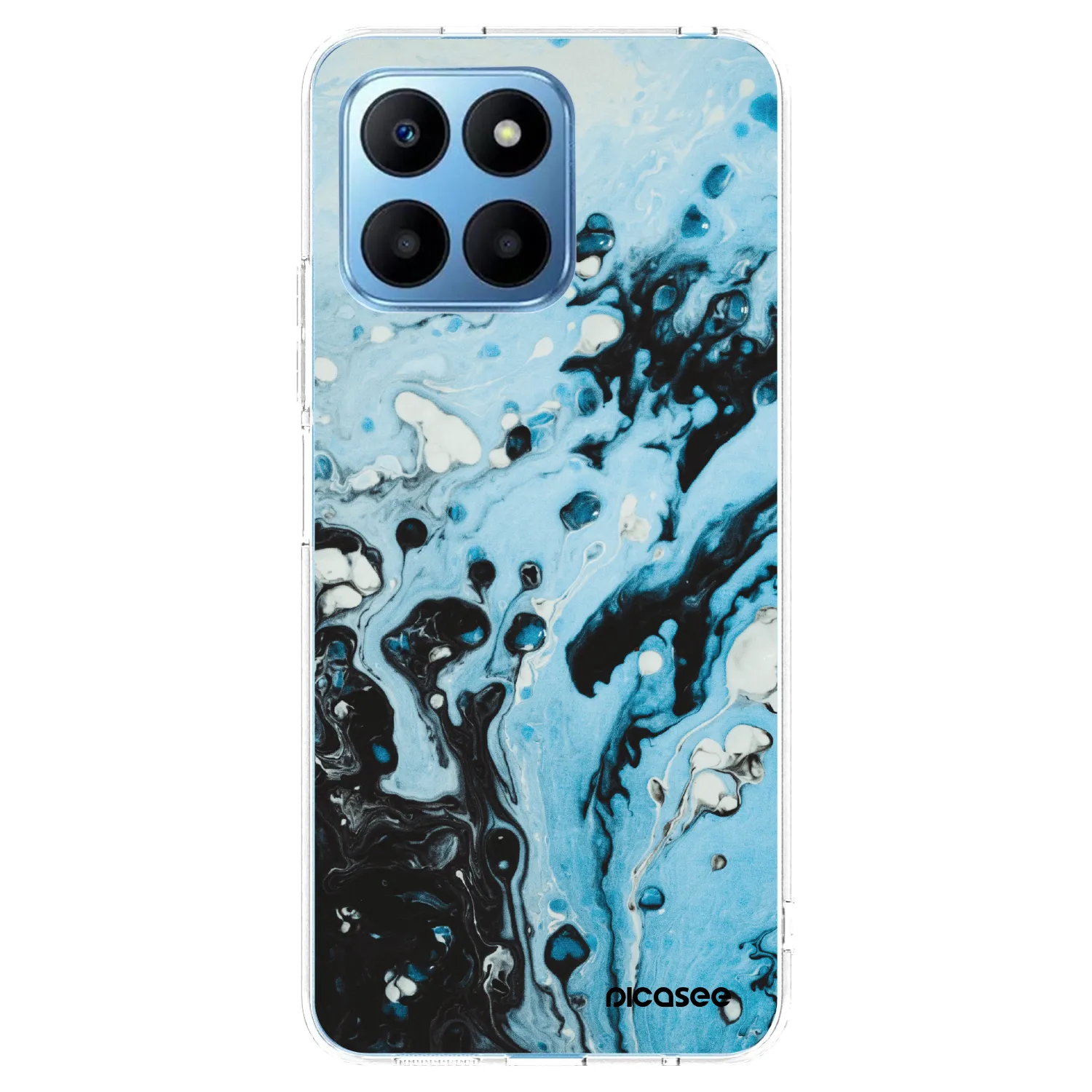Picasee Honor 70 Lite Hülle - Transparentes Silikon - Organic blue