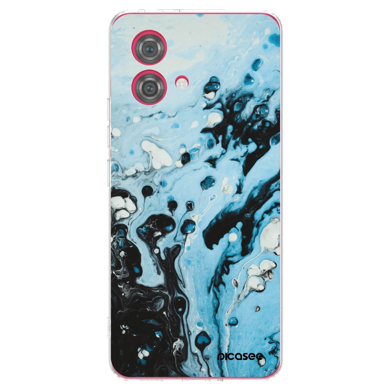 Picasee Motorola Moto G84 5G Hülle - Transparentes Silikon - Organic blue