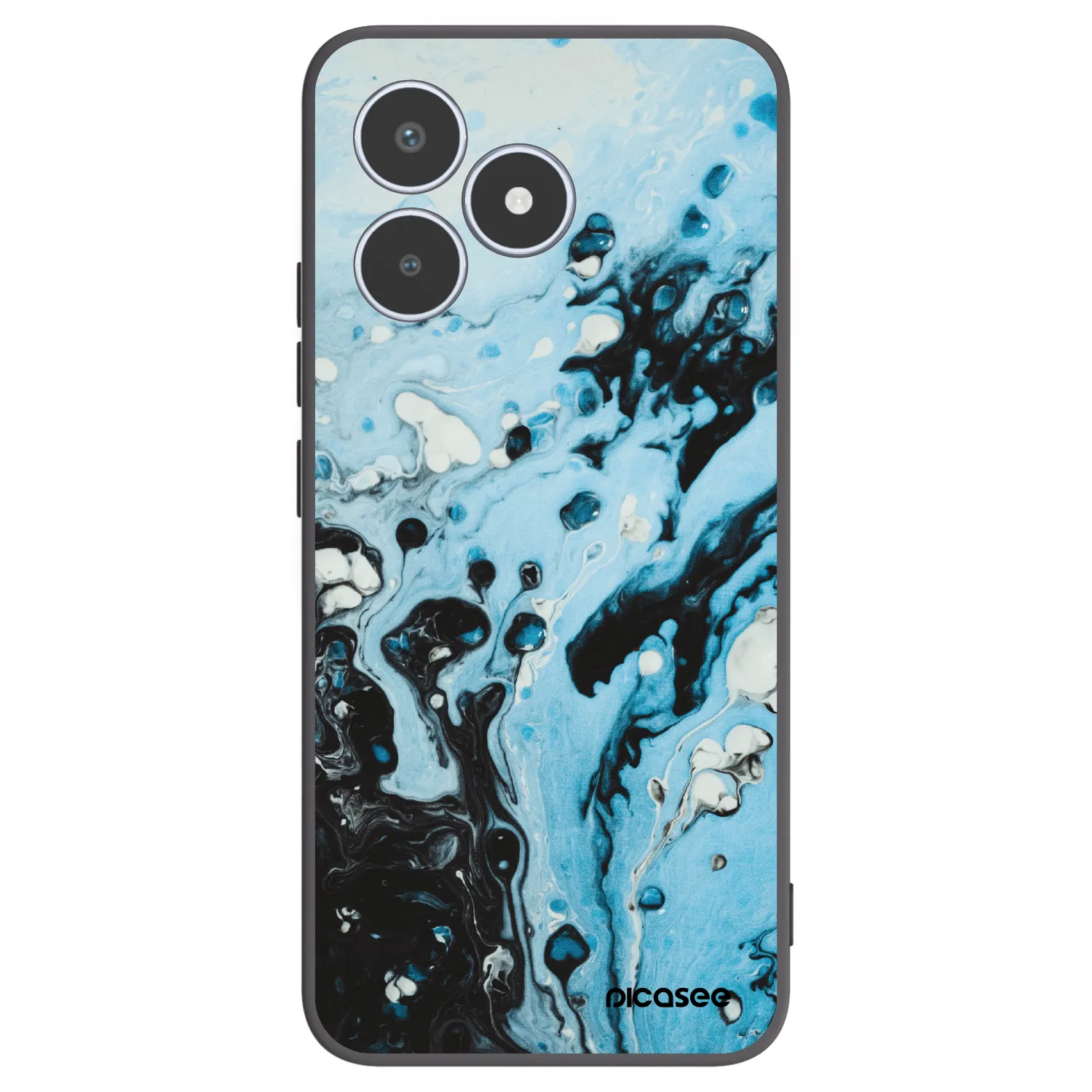 Picasee Realme C53 Hülle - Schwarzes Silikon - Organic blue