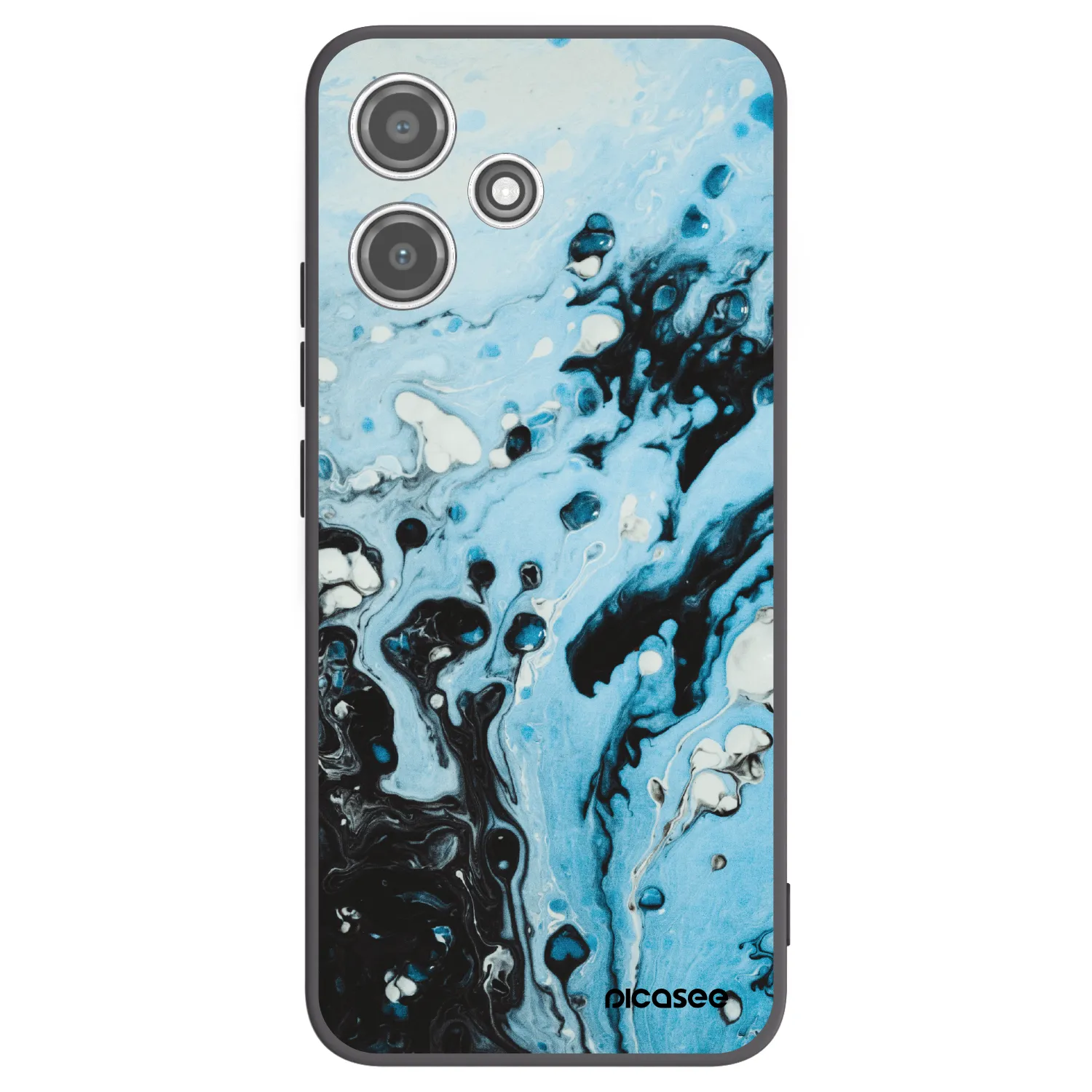 Picasee Xiaomi Redmi 12 5G Hülle - Schwarzes Silikon - Organic blue
