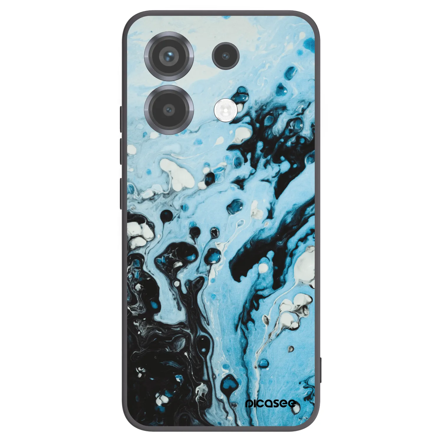 Picasee Xiaomi Poco X6 Hülle - Schwarzes Silikon - Organic blue