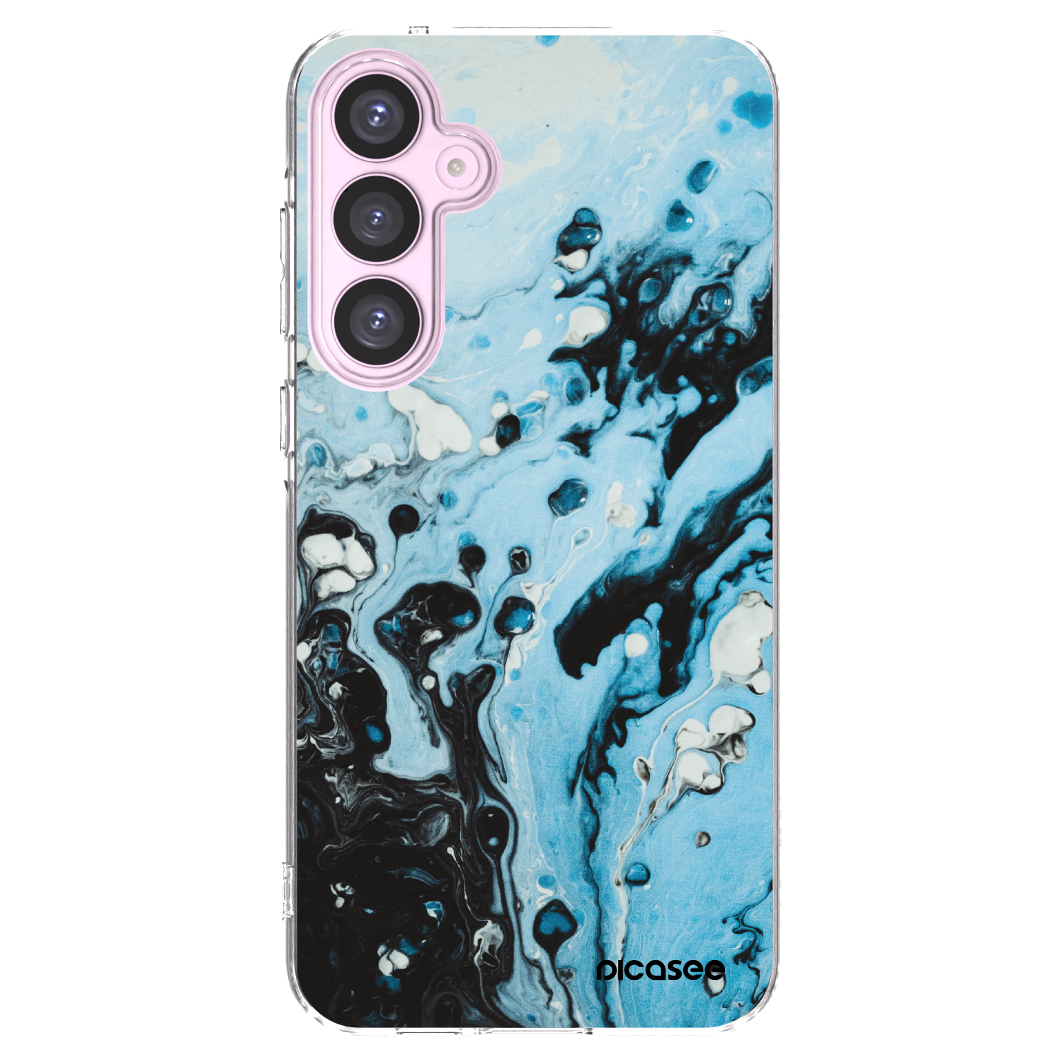 Picasee Samsung Galaxy A55 5G A556B Hülle - Transparentes Silikon - Organic blue