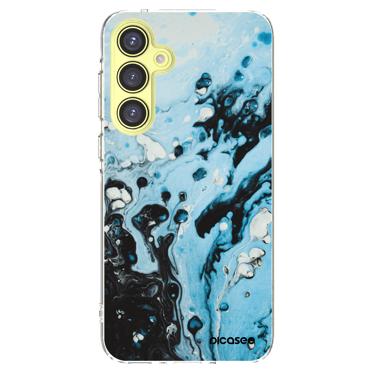 Picasee Samsung Galaxy A35 5G A356B Hülle - Transparentes Silikon - Organic blue