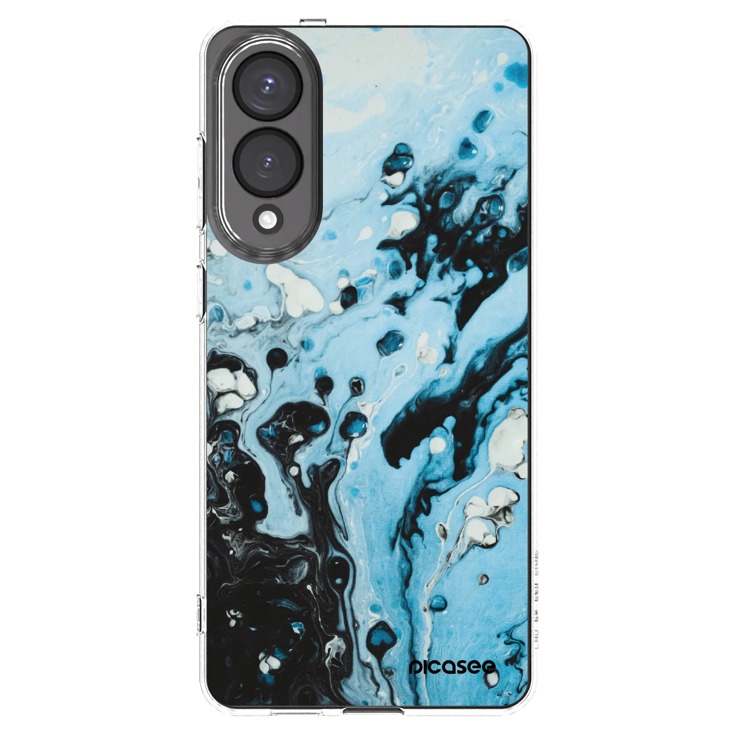 Picasee Samsung Galaxy S25 Edge 5G Hülle - Transparentes Silikon - Organic blue