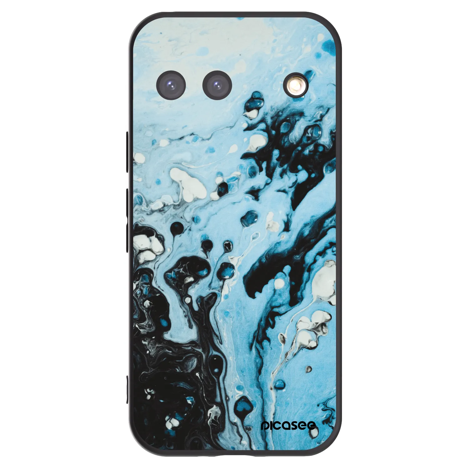 Picasee Google Pixel 9 Hülle - Schwarzes Silikon - Organic blue