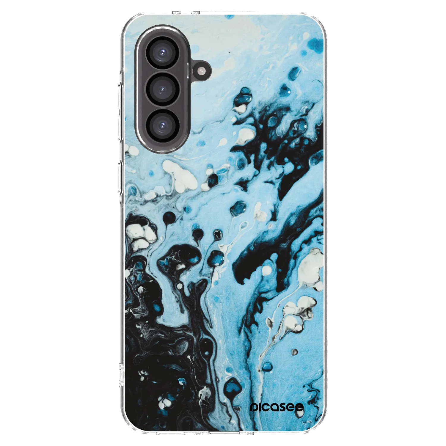 Picasee Samsung Galaxy A56 5G A566B Hülle - Transparentes Silikon - Organic blue