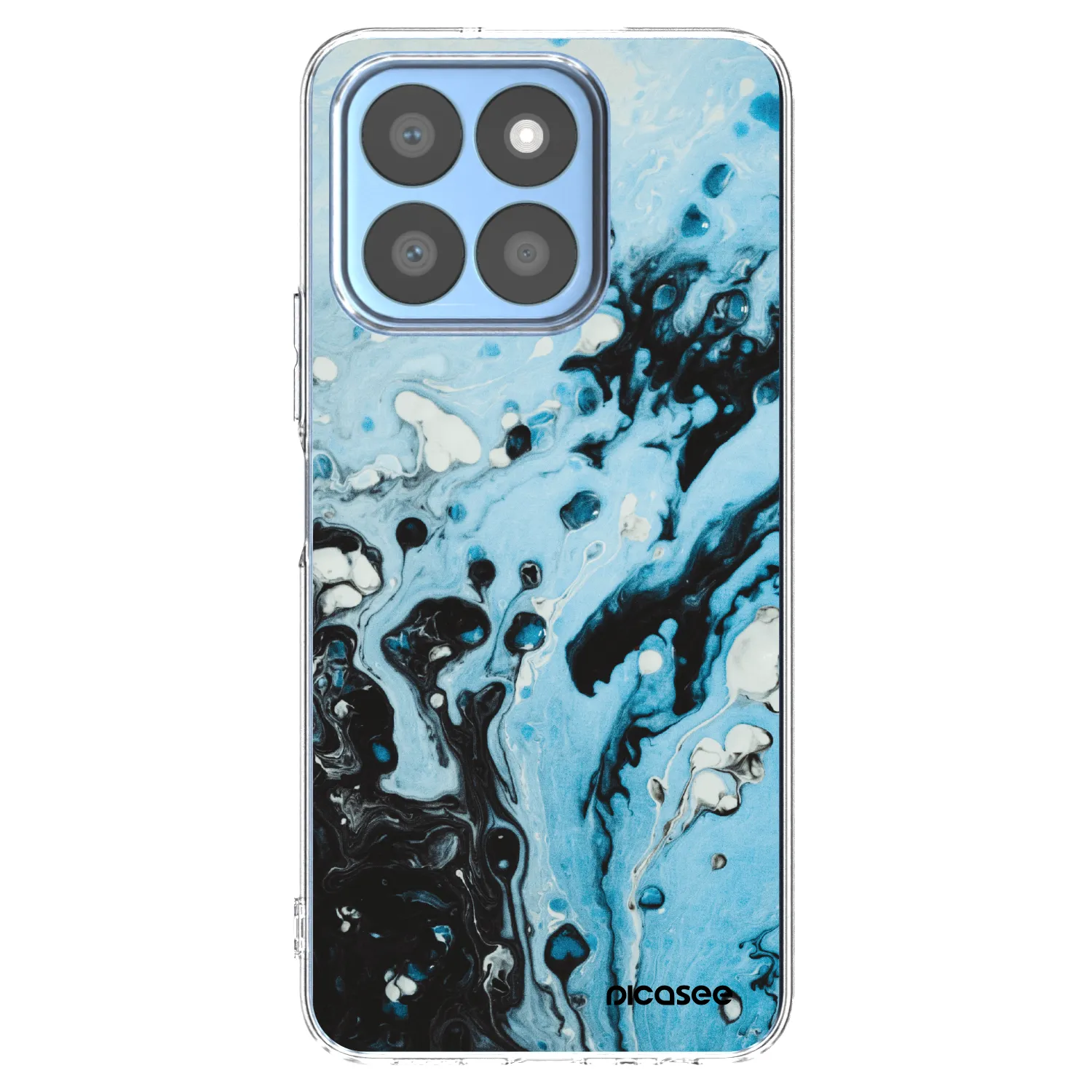 Picasee Honor X8c Hülle - Transparentes Silikon - Organic blue