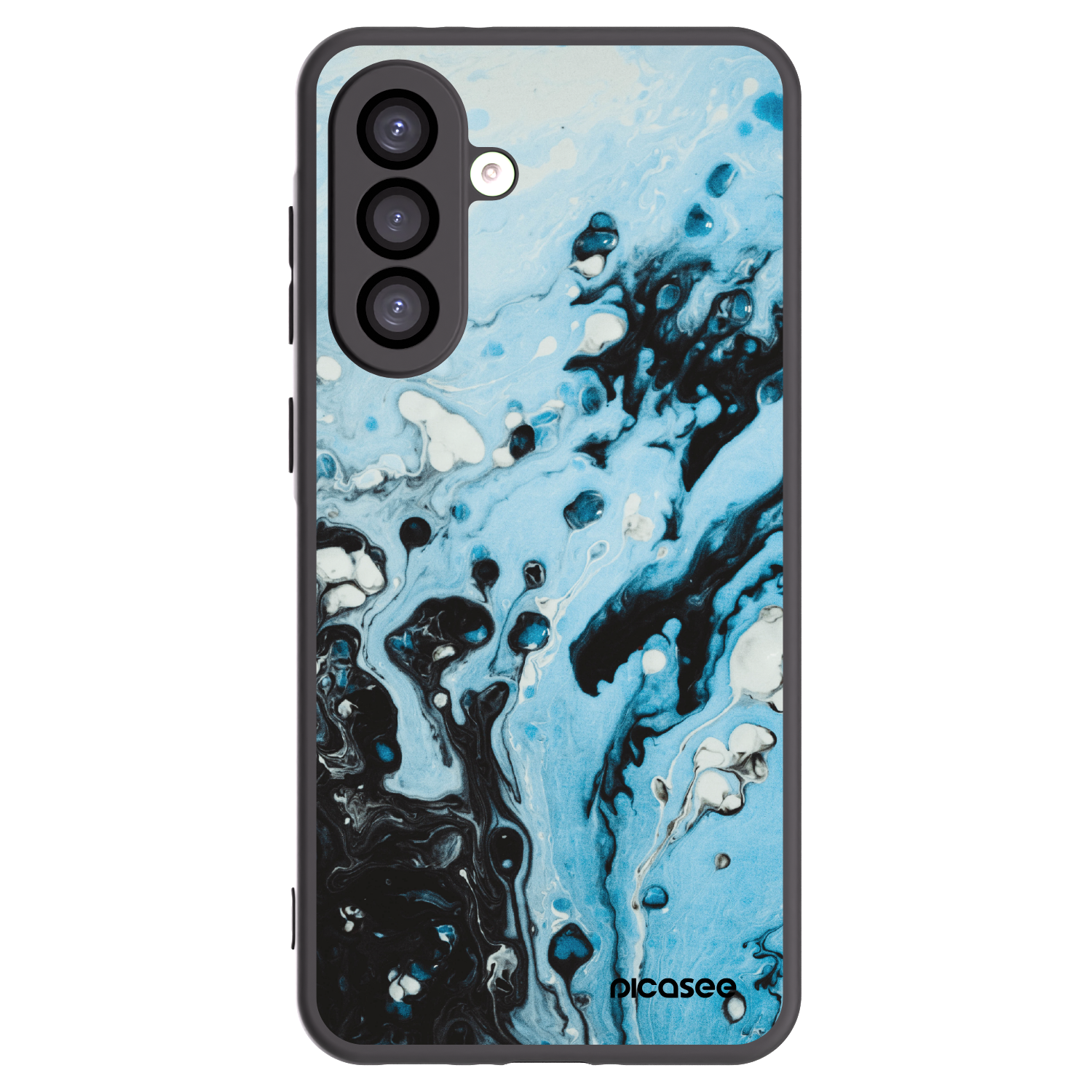 Picasee Samsung Galaxy A26 5G A266B Hülle - Schwarzes Silikon - Organic blue