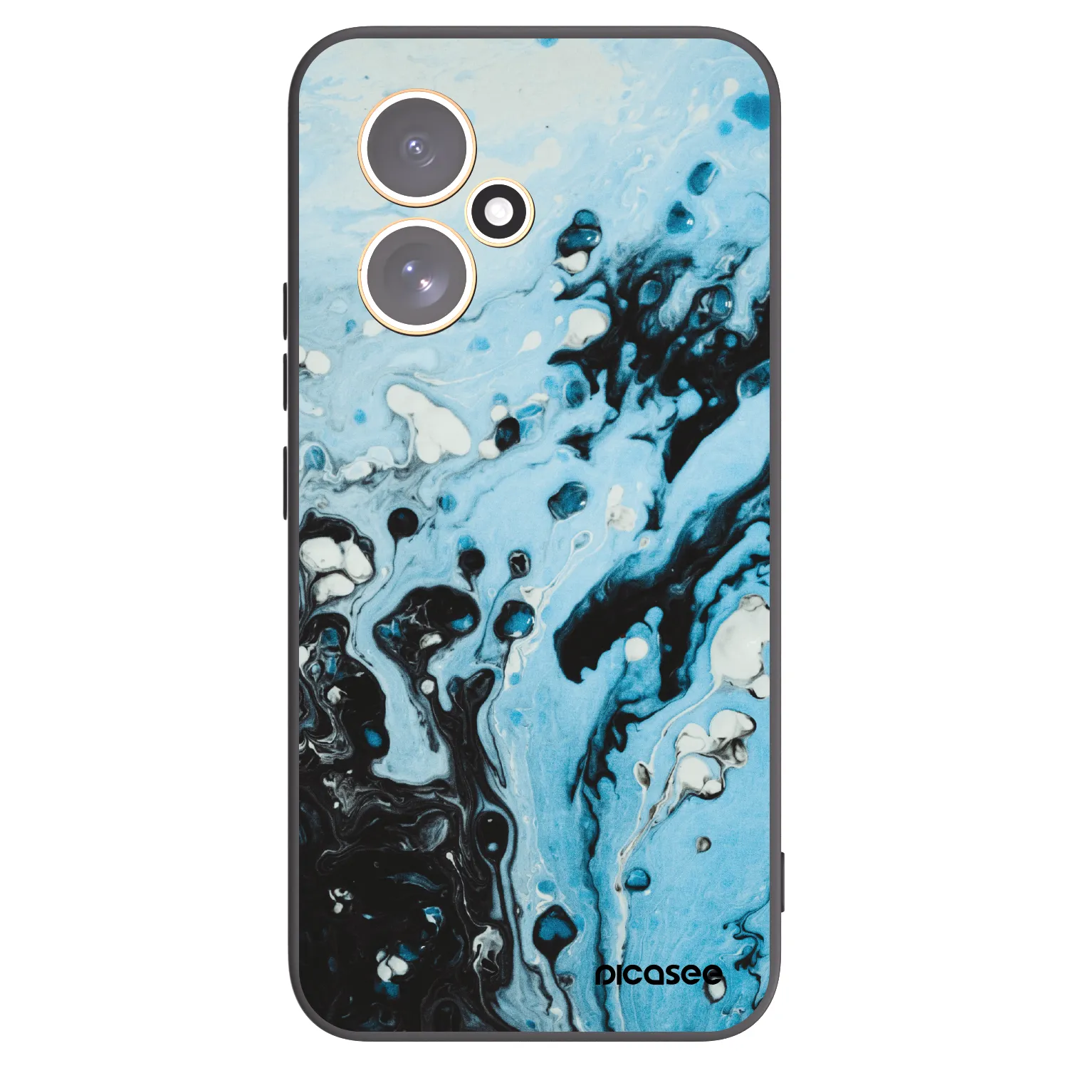 Picasee Honor 400 5G Hülle - Schwarzes Silikon - Organic blue