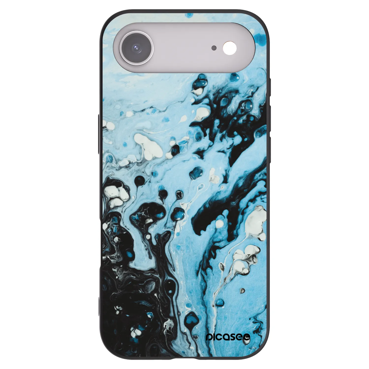 Picasee Apple iPhone Air Hülle - Schwarzes Silikon - Organic blue