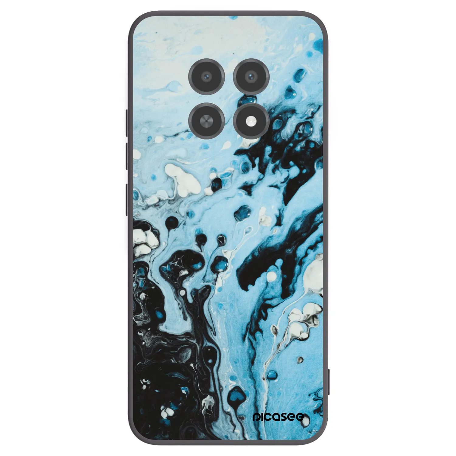 Picasee Realme 12X Hülle - Schwarzes Silikon - Organic blue