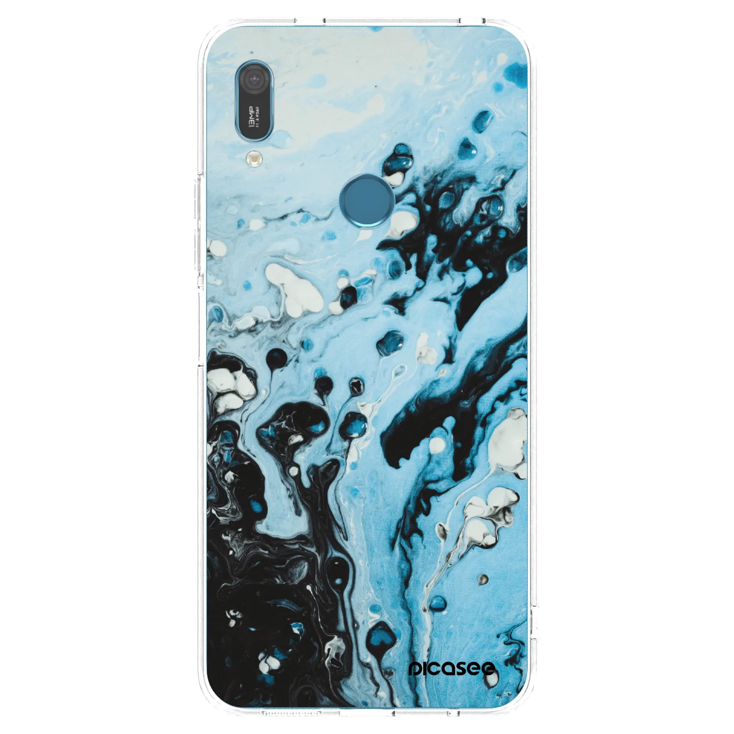 Picasee Huawei Y6 2019 Hülle - Transparentes Silikon - Organic blue