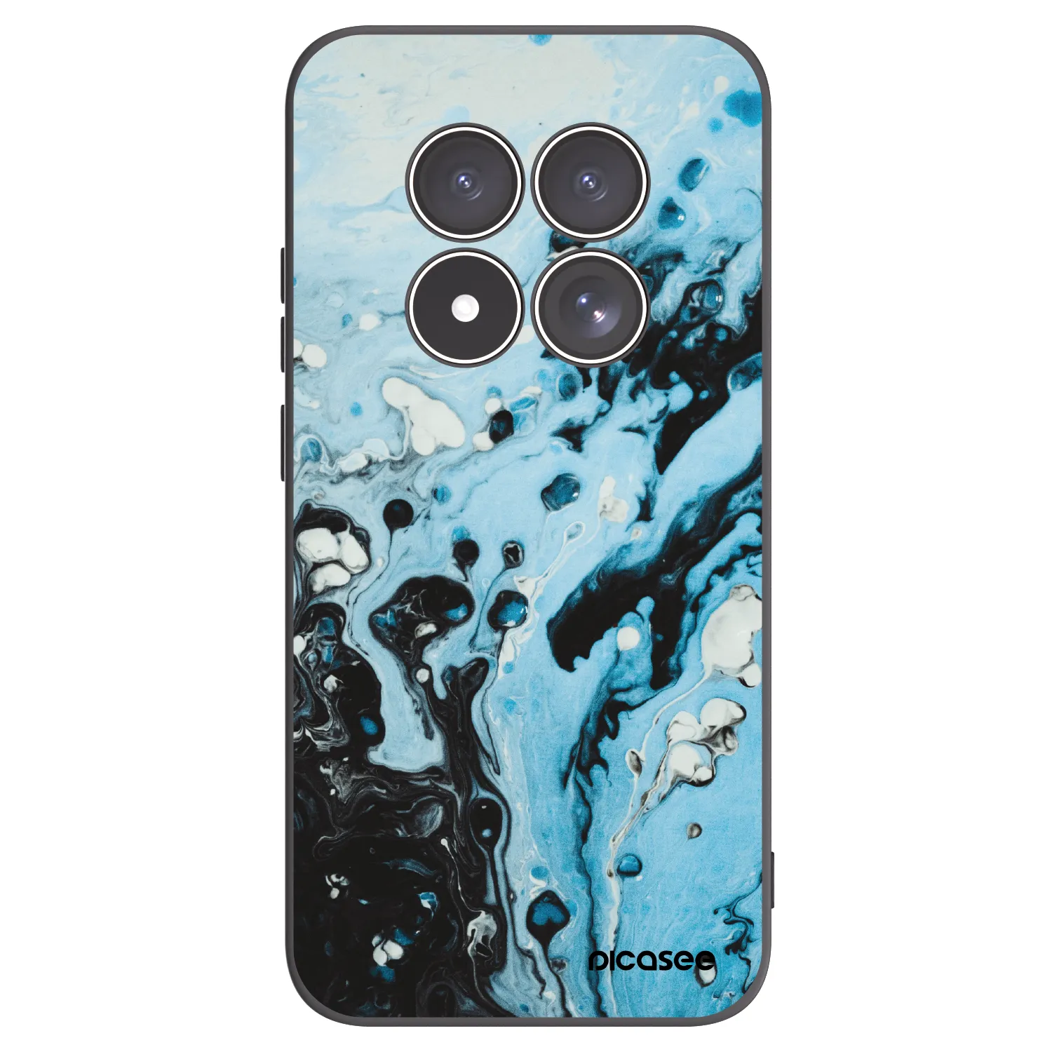 Picasee Xiaomi Redmi Note 15 Pro 4G Hülle - Schwarzes Silikon - Organic blue