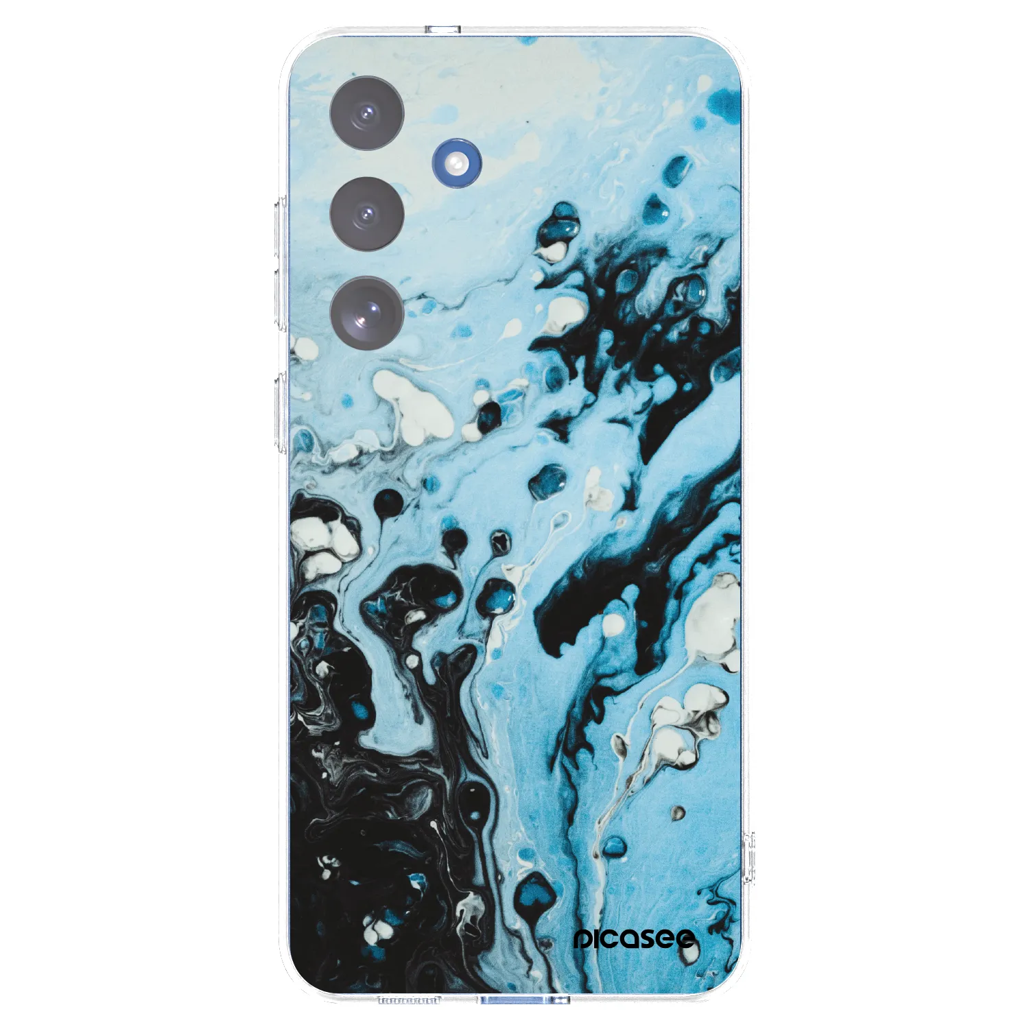 Picasee Samsung Galaxy S25 FE 5G Hülle - Transparentes Silikon - Organic blue