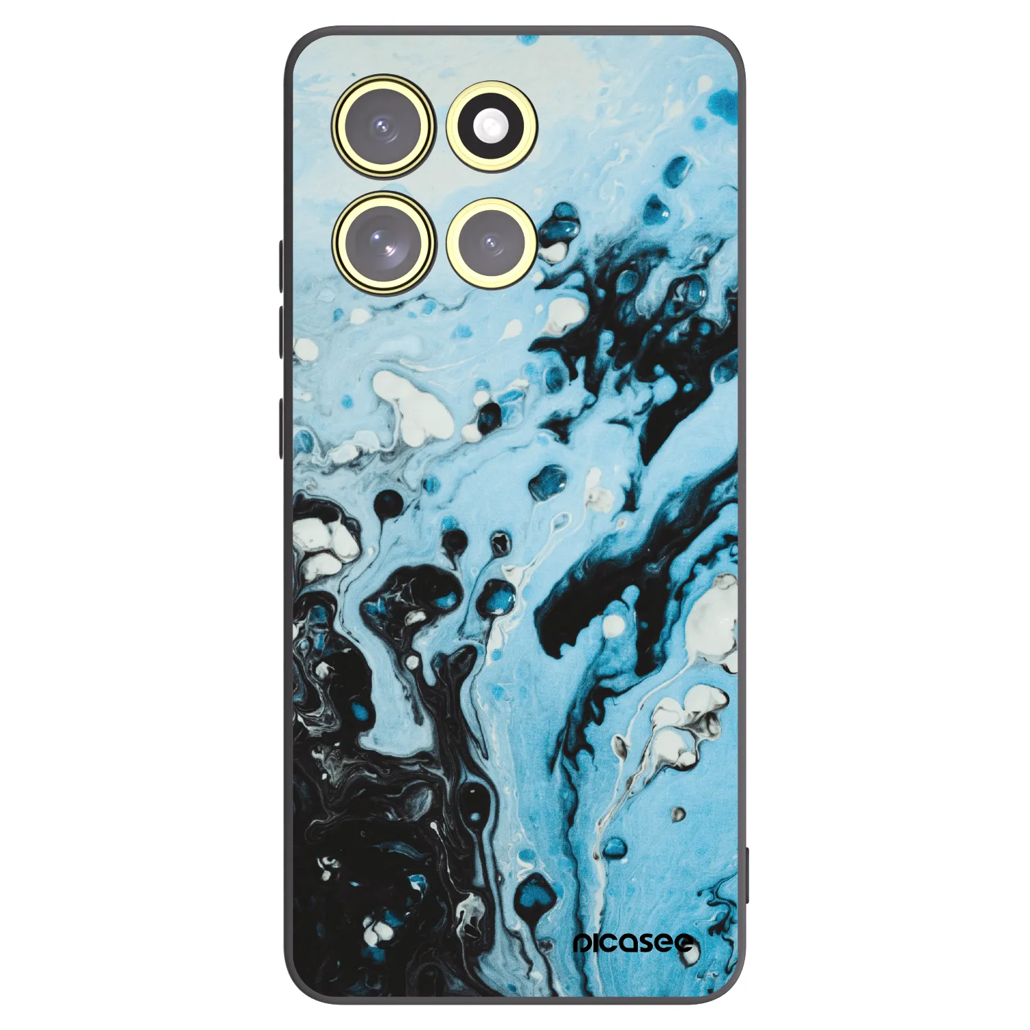 Picasee Motorola Moto G86 Power 5G Hülle - Schwarzes Silikon - Organic blue