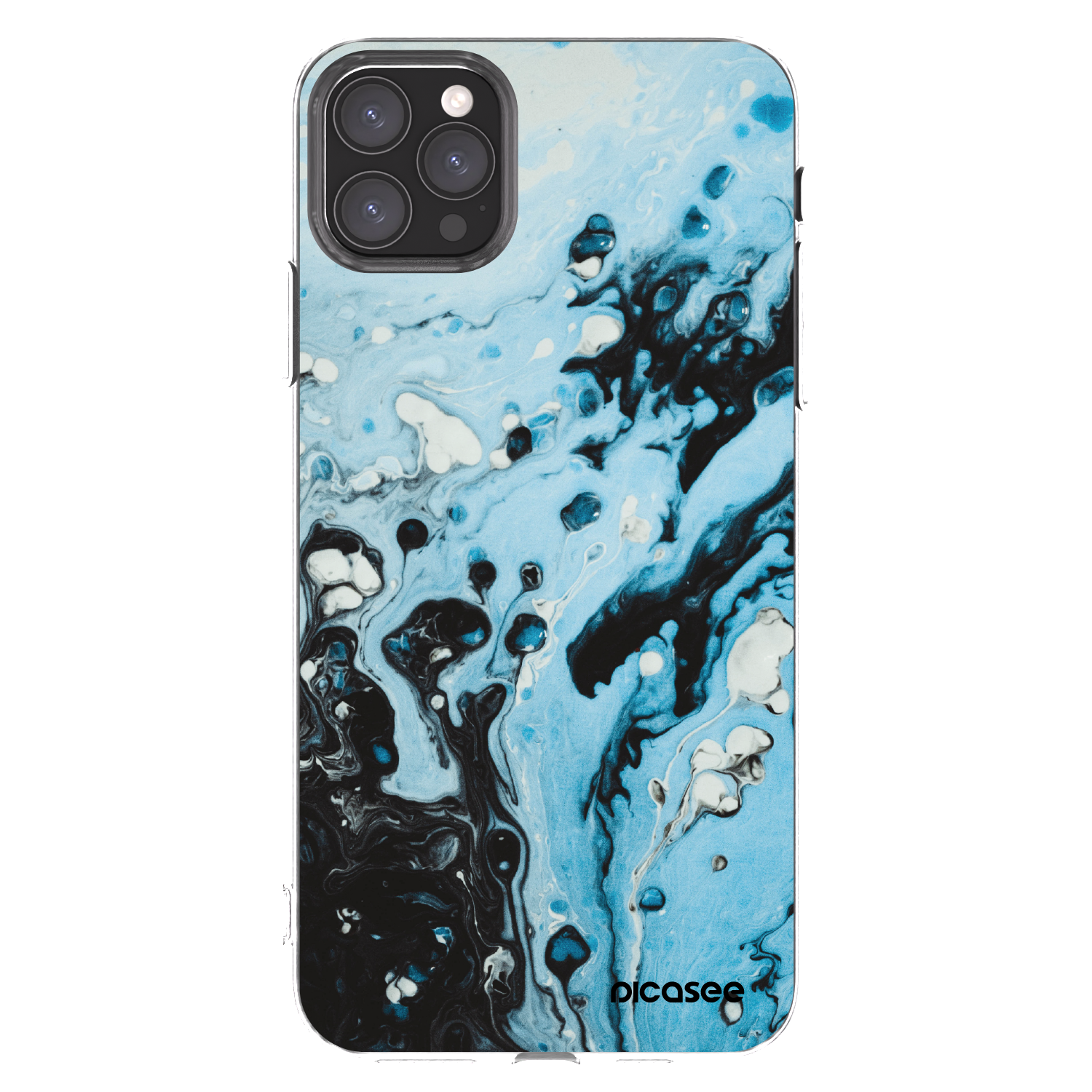 Picasee Apple iPhone 11 Pro Max Hülle - Transparentes Silikon - Organic blue