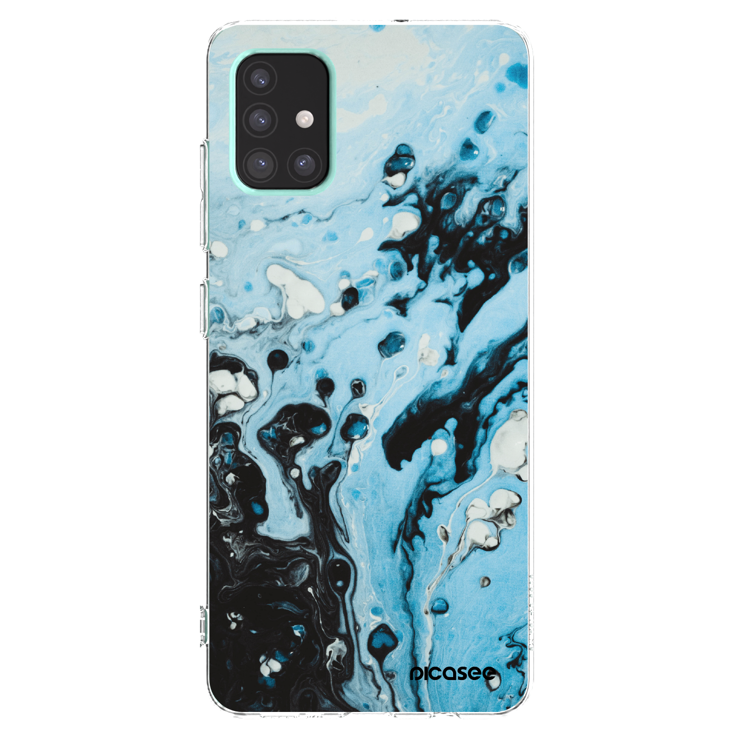 Picasee Samsung Galaxy A51 A515F Hülle - Transparentes Silikon - Organic blue