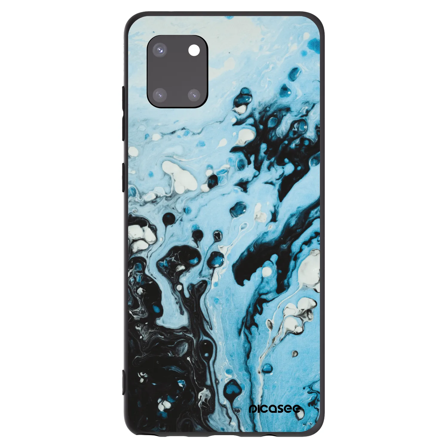Picasee Samsung Galaxy Note 10 Lite N770F Hülle - Schwarzes Silikon - Organic blue