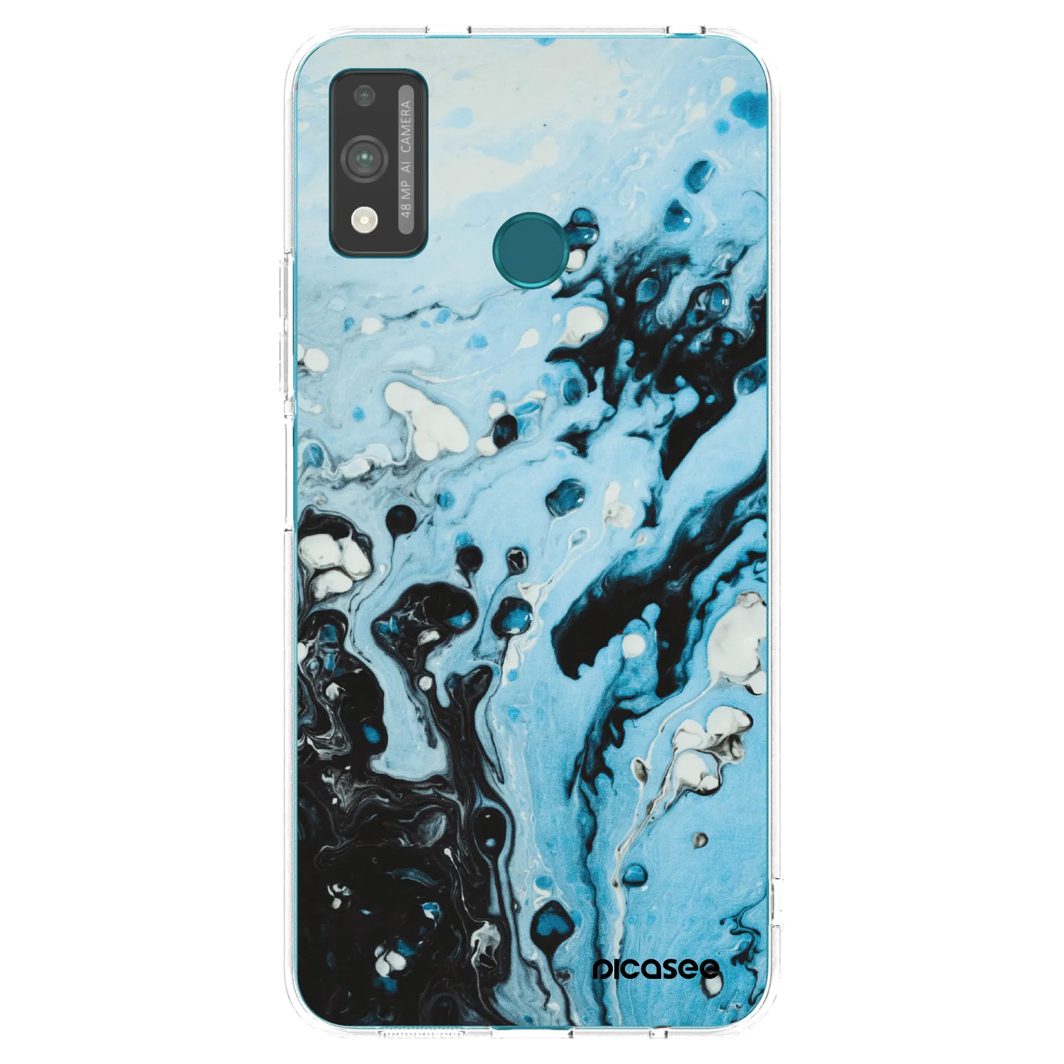 Picasee Honor 9X Lite Hülle - Transparentes Silikon - Organic blue