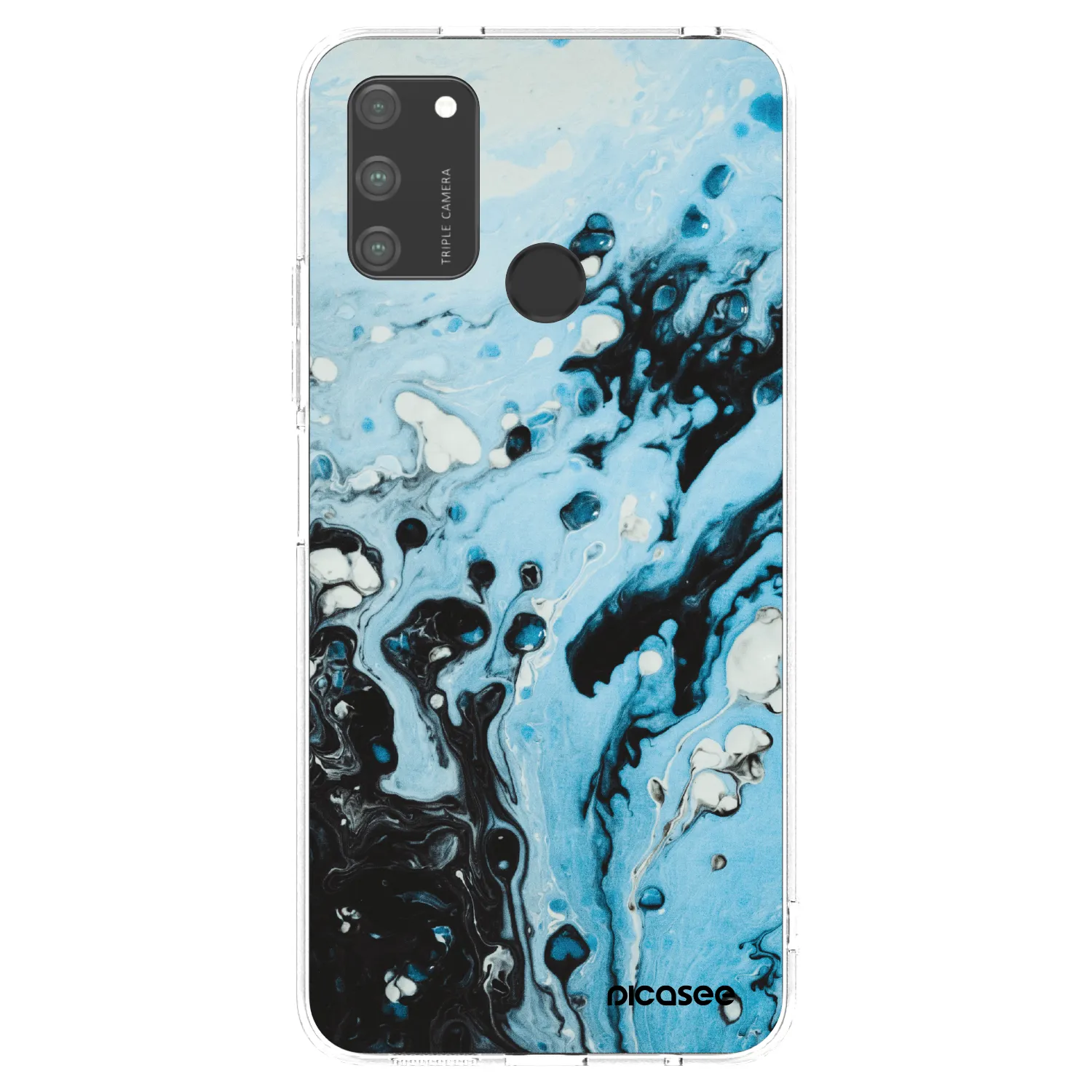 Picasee Honor 9A Hülle - Transparentes Silikon - Organic blue