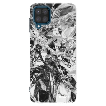 Picasee Samsung Galaxy A12 A125F Hülle - Transparentes Silikon - Chrome