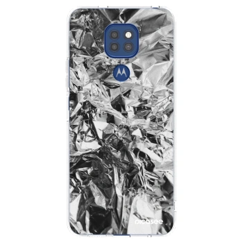 Picasee Motorola Moto G9 Play Hülle - Transparentes Silikon - Chrome