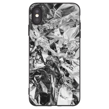 Picasee Apple iPhone XS Max Hülle - Schwarzes Silikon - Chrome