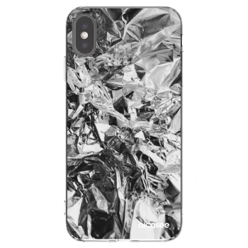 Picasee Apple iPhone XS Max Hülle - Transparentes Silikon - Chrome