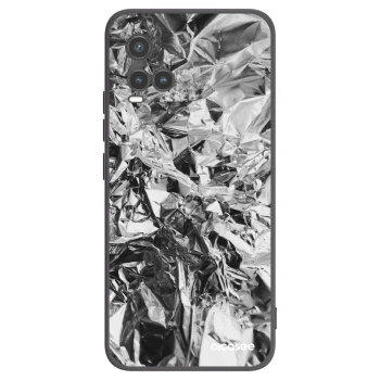 Picasee Vivo Y33s Hülle - Schwarzes Silikon - Chrome