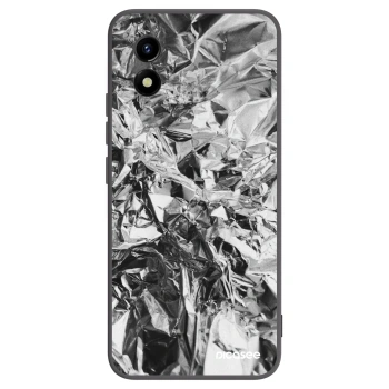 Picasee Vivo Y01 Hülle - Schwarzes Silikon - Chrome