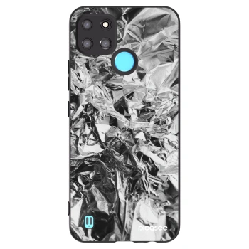 Picasee Realme C21Y Hülle - Schwarzes Silikon - Chrome