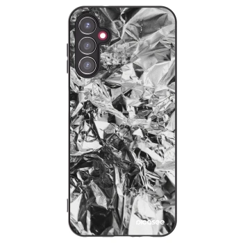 Picasee Samsung Galaxy A14 5G A146P Hülle - Schwarzes Silikon - Chrome