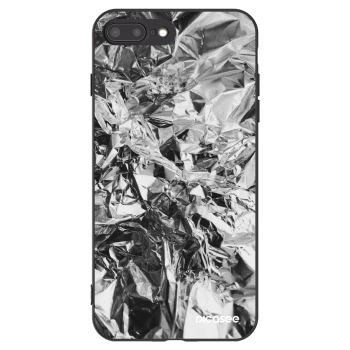 Picasee Apple iPhone 7 Plus Hülle - Schwarzes Silikon - Chrome