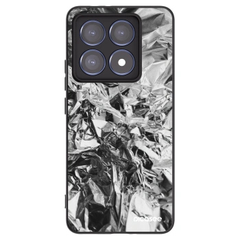 Picasee Xiaomi 14T Pro Hülle - Schwarzes Silikon - Chrome