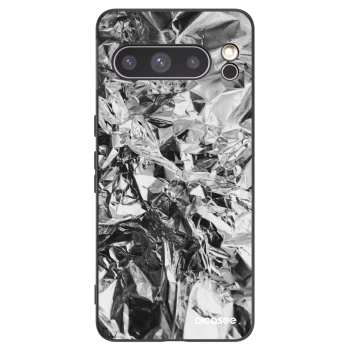 Picasee Google Pixel 8 Pro Hülle - Schwarzes Silikon - Chrome