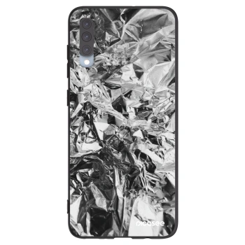 Picasee Samsung Galaxy A70 A705F Hülle - Schwarzes Silikon - Chrome