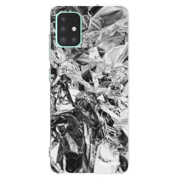 Picasee Samsung Galaxy A51 A515F Hülle - Transparentes Silikon - Chrome