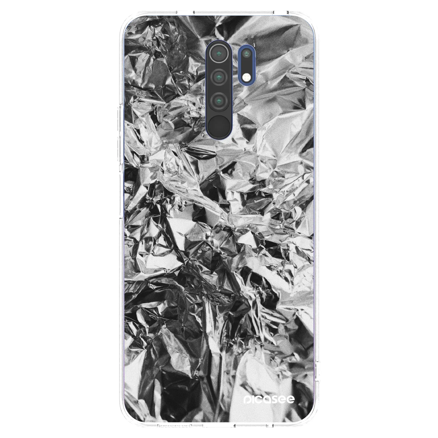 Picasee Xiaomi Redmi 9 Hülle - Transparentes Silikon - Chrome